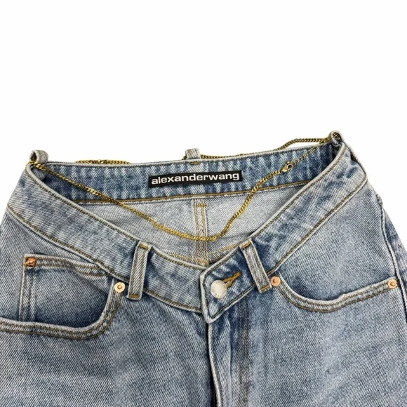 Alexander Wang Light Wash Chain Jeans Size 24